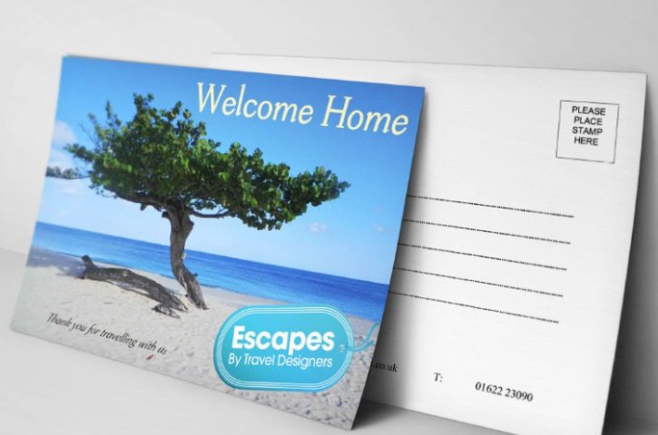 Personalizing your laminated postcards with custom designs, textures, & message